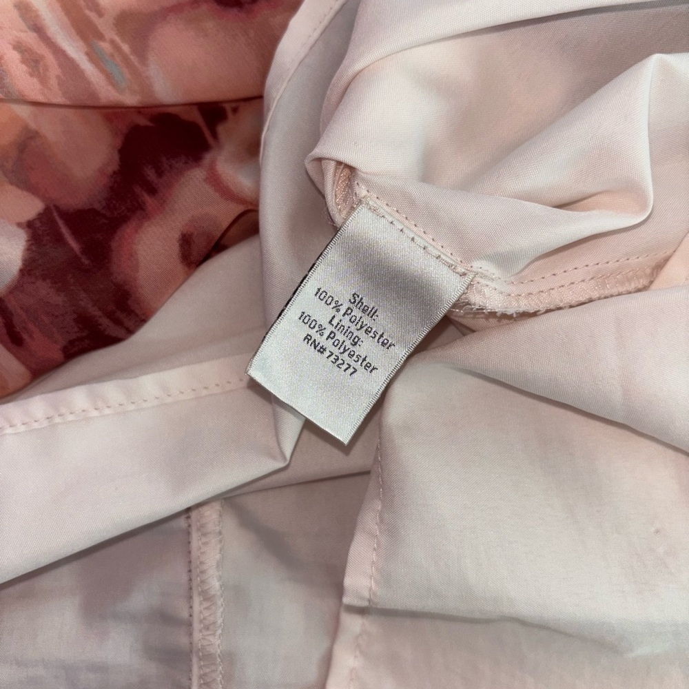 Lauren Conrad Pink Blush Floral Ombré Wrap Style Chiffon Dress Size 10 - Picture 6 of 9